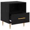 vidaXL Nachttisch 2 pcs Schwarz 40 x 35 x 47,5 cm Holzwerkstoff