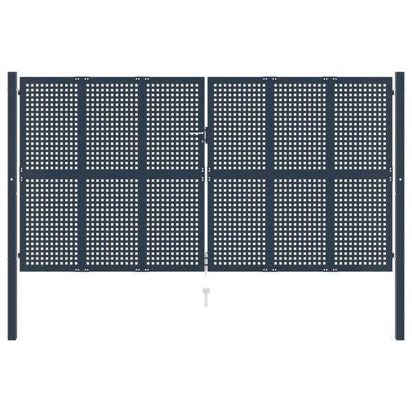 vidaXL Zauntor Anthrazit 404x200 cm Stahl