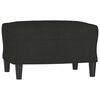 vidaXL Sessel mit Hocker Schwarz 60 cm Stoff