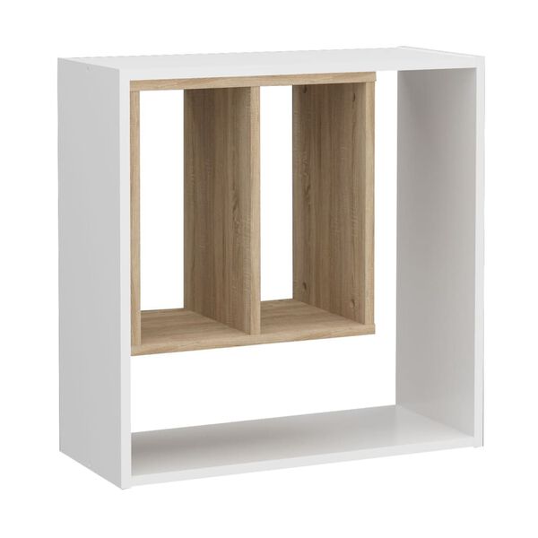 FMD Wandregal mit 3 Offenen F&auml;chern 58,3x24,4x58,6 cm