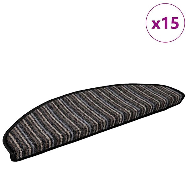 vidaXL Selbstklebende Treppenschoner 15 pcs Anthrazit 65 x 21 x 4 cm