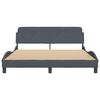 vidaXL Bettgestell "Dover" Dunkelgrau 160x200 cm Samt