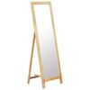 vidaXL Standspiegel 48 x 46,5 x 150 cm Massivholz Eiche