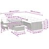 vidaXL Garten-Sofa-Set mit Kissen mit Kissen 13 pcs Schwarz und Creme