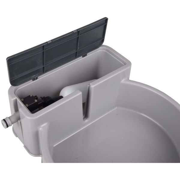 FLAMINGO Outdoor-Trinkbrunnen f&uuml;r Haustiere Drava Grau 2,5 L