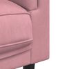 vidaXL Sessel mit Kissen Rosa Samt