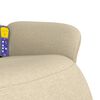 vidaXL Massagesessel mit Fu&szlig;teil Creme Stoff