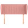 vidaXL Kopfteil mit Ohren Rosa 83x23x78/88 cm Samt