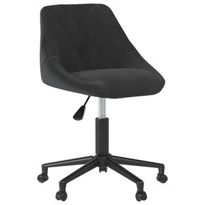 vidaXL B&uuml;rostuhl Drehbar Schwarz Samt