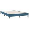 vidaXL Boxspringbett mit Matratze Dunkelblau 140x220 cm Samt