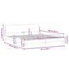 vidaXL Bettgestell "Dover" Blau 200x200 cm Samt