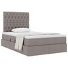 vidaXL Aufbewahrungsbett mit Matratze Taupe 120 x 190 cm Polyester