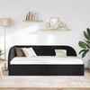 vidaXL Eckbettgestell mit Kopfteil Schwarz 80 cm x 200 cm Samt