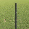 vidaXL Zaun mit Pfosten Grau 1 x 100 m Stahl und PVC