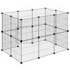 vidaXL 20-tlg. Haustierkäfig mit Tür Schwarz 35x35 cm Stahl