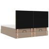 vidaXL Ottoman-Bett mit Matratzen Cappuccino 160x200cm Kunstleder