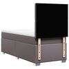 vidaXL Boxspringbett mit Matratze Grau 90x190 cm Kunstleder