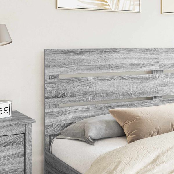 vidaXL Kopfteil Graues Sonoma 200 cm Holzwerkstoff