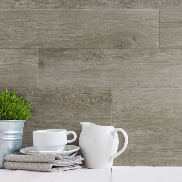Grosfillex Wandfliesen Gx Wall+ 15 Stk. 15x90 cm Braune Eiche Optik