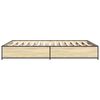 vidaXL Bettgestell Sonoma-Eiche 150x200 cm Holzwerkstoff und Metall