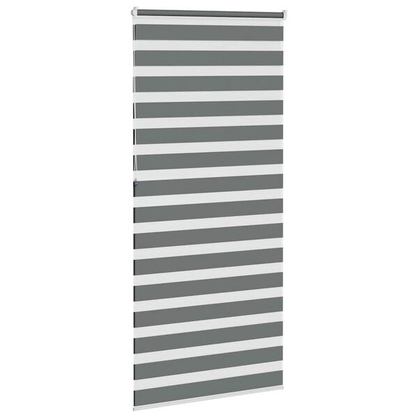 vidaXL Doppelrollo Dunkelgrau 100x230 cm Stoffbreite 95,9 cm Polyester