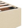 vidaXL Aufbewahrungsbett mit Kopfteil Creme 180 x 200 cm Stoff