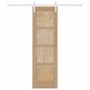 vidaXL Schiebet&uuml;r Braun 61 x 198,5 cm Massives Kiefernholz