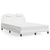 vidaXL Bett "Viana" mit Matratze Wei&szlig; 120x200 cm Kunstleder