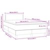 vidaXL Boxspringbett mit Matratze & LED Dunkelgrau 120x190 cm Samt