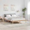 vidaXL Bettgestell Braun und hellgrau 140 x 190 cm Massivholz Kiefer