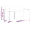 vidaXL Faltzelt Pop-Up 3x6 m Cremewei&szlig;