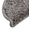 vidaXL Stufenmatten 15 Stk. 56x17x3 cm Grau Halbrund