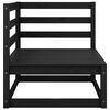 vidaXL 11-tlg. Garten-Lounge-Set Schwarz Massivholz Kiefer