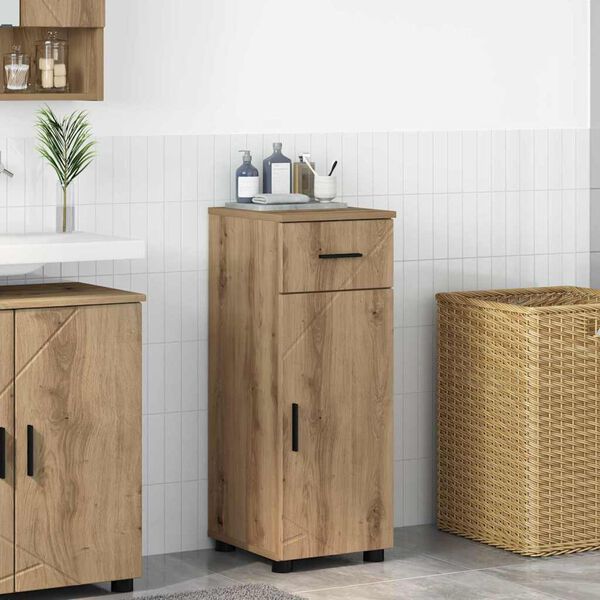 vidaXL Badezimmerschrank mit Schubladen Artisan-Eiche 30 x 35 x 80 cm