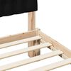 vidaXL Bettgestell mit gepolstertem Kopfteil Braun 150 x 200 cm