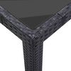 vidaXL 9-tlg. Garten-Essgruppe Poly Rattan Schwarz