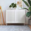 vidaXL Schrankt&uuml;ren Lamellen-Design 2 Stk. Wei&szlig; 69x49,4 cm Massivholz
