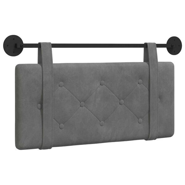 vidaXL H&auml;ngevorderseite Wandmontiert Dunkelgrau 100 x 55 x 5 cm Samt