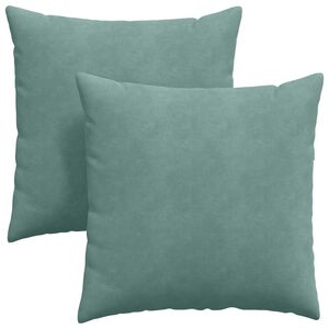 vidaXL Sofakissen 2 St&uuml;ck Meergr&uuml;n 60 x 60 cm Cordstoff