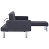 vidaXL Schlafsofa in L-Form Dunkelgrau Polyester