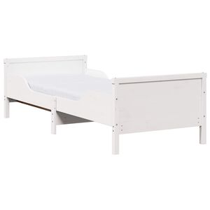 vidaXL Bettrahmen mit ausziehbarem Matratze Wei&szlig; 80 x 200 cm