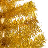 vidaXL K&uuml;nstlicher Weihnachtsbaum Beleuchtung & Kugeln Gold 120 cm PET