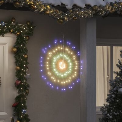 vidaXL Weihnachtsbeleuchtungen Feuerwerk 8 Stk. 140 LEDs Mehrfarbig