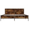 vidaXL Bettgestell R&auml;uchereiche 135x190 cm Holzwerkstoff und Metall