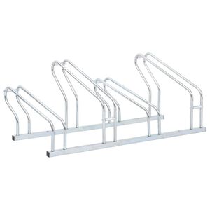 vidaXL Fahrradst&auml;nder f&uuml;r 4 Fahrr&auml;der Freistehend Verzinkter Stahl