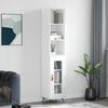 vidaXL Highboard Hochglanz-Wei&szlig; 34,5x34x180 cm Holzwerkstoff