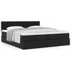 vidaXL Ottoman-Bett mit Matratzen Schwarz 180x200 cm Kunstleder