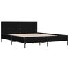 vidaXL Bettgestell Schwarz 120x190 cm Holzwerkstoff und Metall