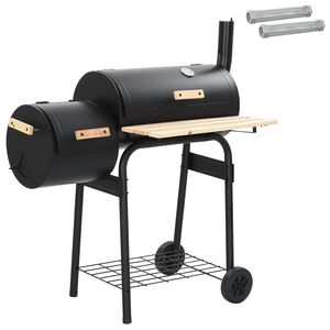 vidaXL Outdoor Grill 103 x 60 x 113 cm Stahl Schwarz