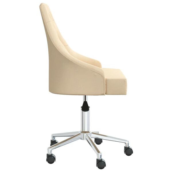 vidaXL Esszimmerst&uuml;hle 2 Stk. Drehbar Creme Stoff